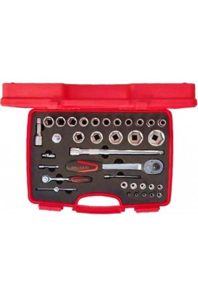 SoyluhanStore 1/4-1/2 35 Piece 6 Corner Socket Set İzeltaş