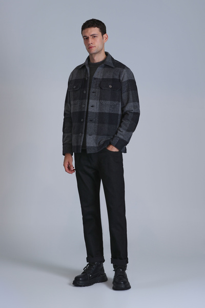 Lufian أنطون سمارت جان - بنطلون أسود بقصة ضيقة للرجال