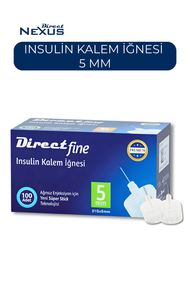 Direct Fine Kalem İğnesi 5 mm (31G) – 100 Adet