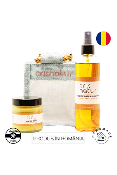 Cris Natur Set gravide handmade Unt 120ml și Ulei de Corp 250ml vergeturi cu ...