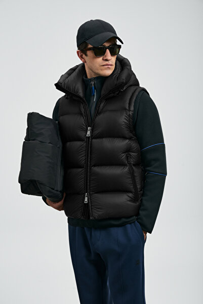 Lufian Moses Goose Feather Men's Vest Black