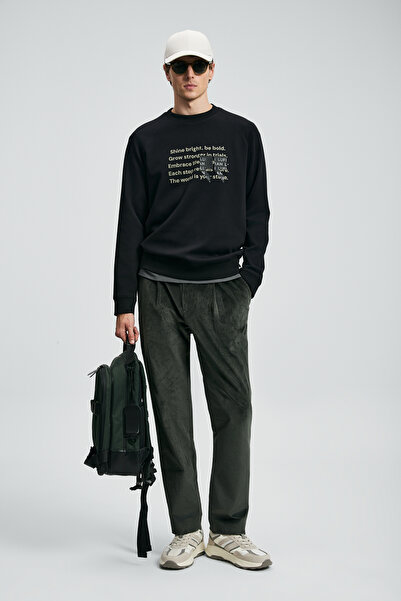 Lufian Shadow Erkek Sweatshirt Siyah