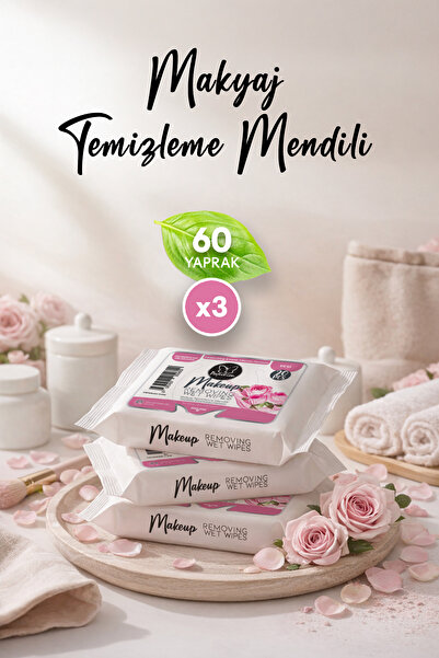 Papilion Gül Aromalı Yüz ve Makyaj Temizleme Islak Mendili pH Dengeli Arındır...