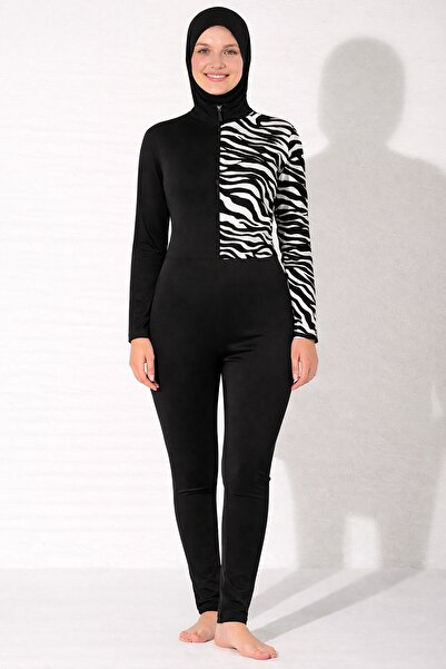 ALFASA زيبرا منقوشة بذلة ملابس السباحة