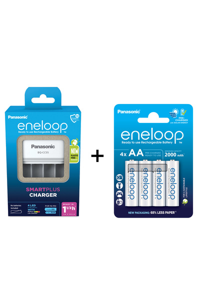 Eneloop Incarcator Smart & Quick cu 4 Canale Independente, 4x Acumulatori 200...