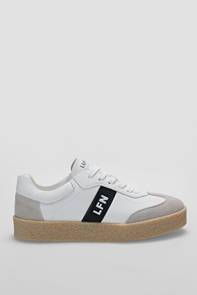 Lufian Jonat Erkek Deri Sneaker Ayakkabı Beyaz