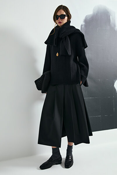 Lufian Tatum Kadın Kazak Siyah