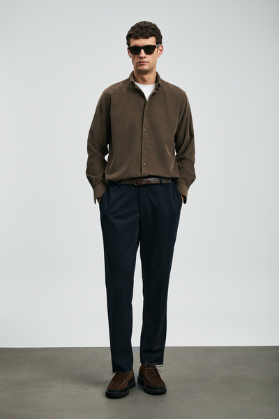 Lufian Ανδρικό παντελόνι Chino Copernı Smart εφαρμοστό Navy Blue