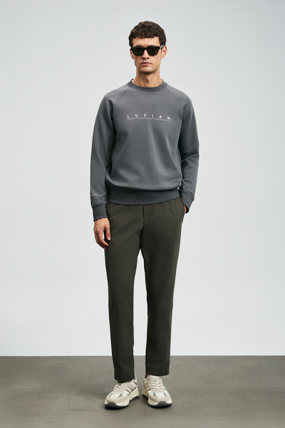 Lufian Cooper Erkek Sweatshirt Koyu Gri