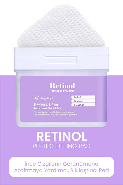Dermal Retinol Peptide Kırışıklık Önleyici Onarıcı ve Sıkılaştırıcı Bakım Ped...