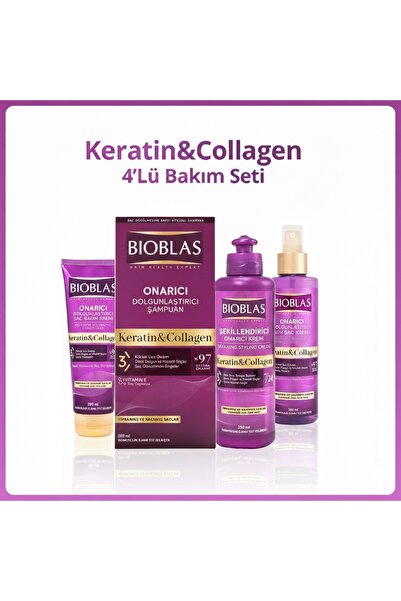 Bioblas Collagen+keratin Ailesi Saç Bakım Seti