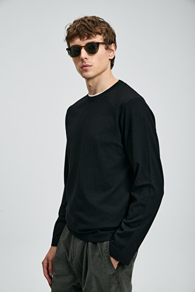 Lufian Ανδρικό πουλόβερ Dean μαύρο