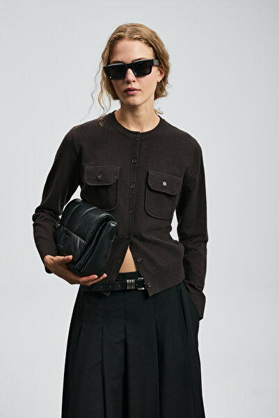 Lufian Cardigan pentru femei Zendaya maro