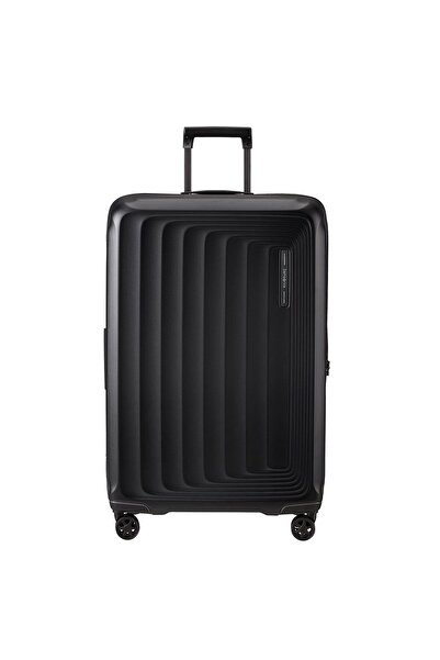 Samsonite Siyah Spinner Nuon Körüklü 4 Tekerlekli 75 cm Büyük Boy Valiz