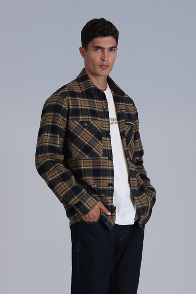 Lufian Cămașă de bază pentru bărbați Hammer, slim fit, bleumarin