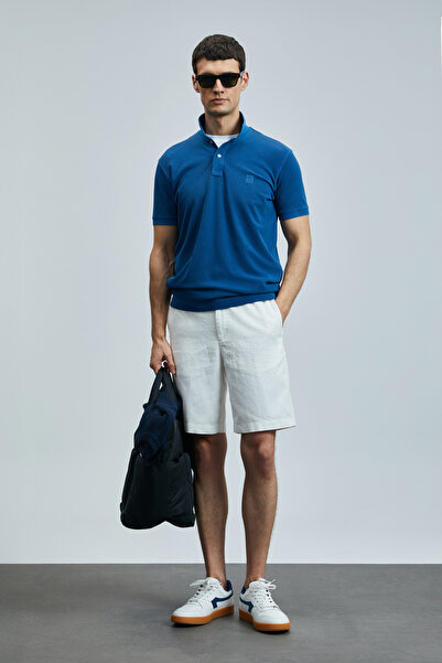 Lufian Vernon Smart Erkek Polo Tişört Açık Lacivert