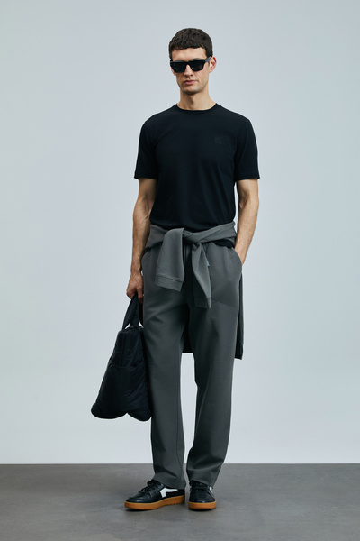 Lufian Pablo Modern Grafik T- Shirt Siyah