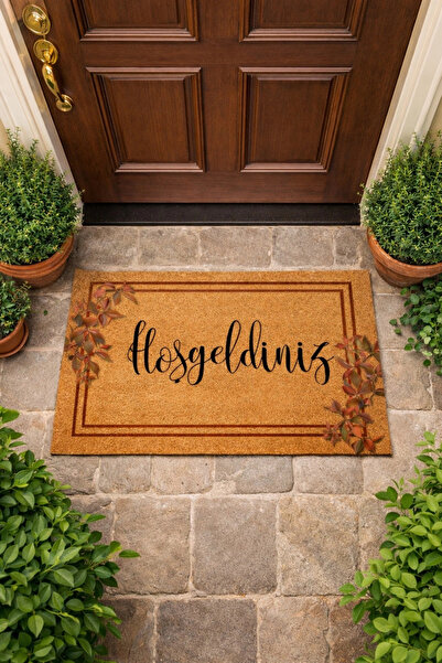 esnature 45x70 Cm Dijtal Baskı Sarmaşık Desenli Çok Amaçlı Iç Ve Dış Kapı Pas...