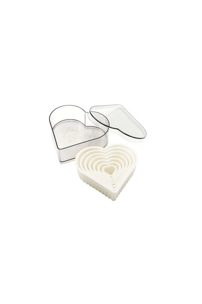 artizanmutfak Polycarbonate Toothed Heart Volovan Set of 7