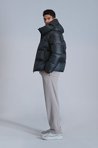 Lufian Jadon Kaz Tüyü Erkek Mont Yeşil