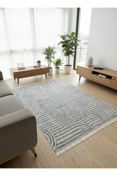 ALLGELSİN Yıkanabilir Kaymaz Taban Salon ve Oturma odası Halısı 4m² Dört Metr...