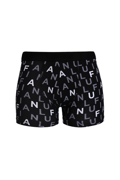 Lufian Ανδρικό μαύρο βαμβακερό τριαντάφυλλο μπόξερ