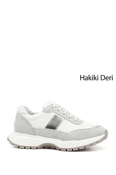 GÖNDERİ(R) Жіночі білі кросівки на підошві з гумовою підошвою та шнурівками, ...