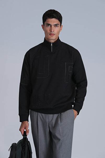 Lufian Focus Erkek Sweatshirt Siyah