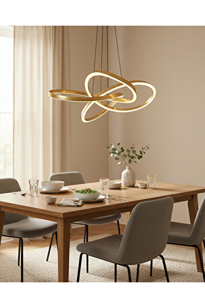 Özcan Aydınlatma 1431-1A-03 Helical Yuvarlak Sarkıt Sarı