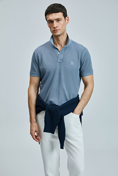 Lufian Vernon Smart Erkek Polo Tişört Gri