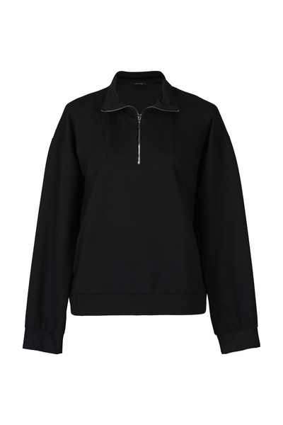 Lufian Γυναικείο πλεκτό φούτερ Galeria Black