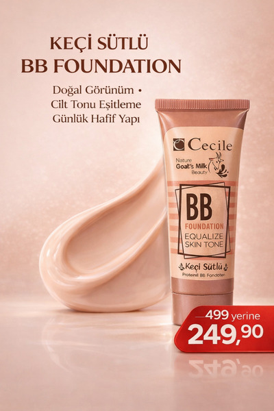 Cecile Keçi Sütlü BB Fondöten - 03 | Nemlendirici, Kapatıcı ve Doğal Işıltı!