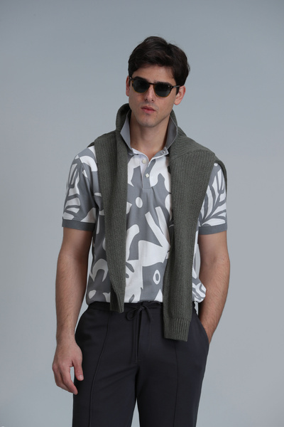 Lufian Lindon Smart ανδρικό μπλουζάκι πόλο πράσινο