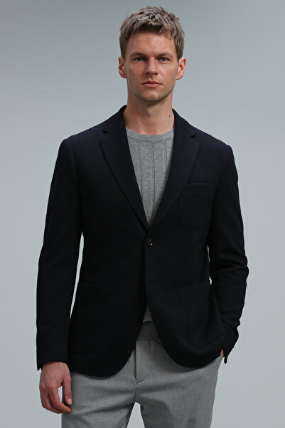 Lufian Pietro Sports Men's Blazer Jacket Slim Fit Navy Blue