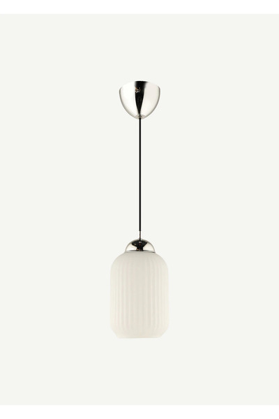 Bella Maison Evisa Camlı Tekli Sarkıt Avize Beyaz (20x70 cm)