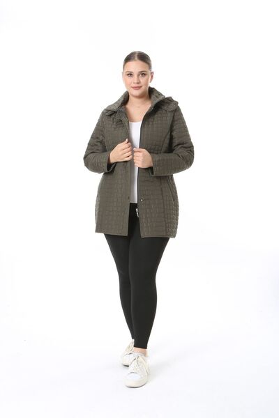 TUTveAL Collection Palton matlasat, Palton, Palton matlasat cu blană la inter...