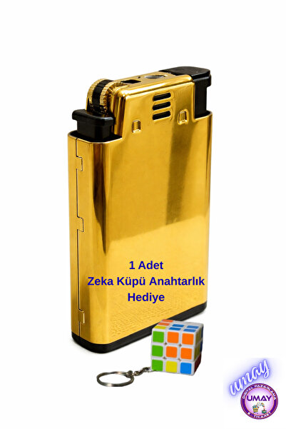 Hunter Metalik Çift Taraflı Gazlı Çakmak |Pürmüz+Normal Alev | Yeniden Doldur...