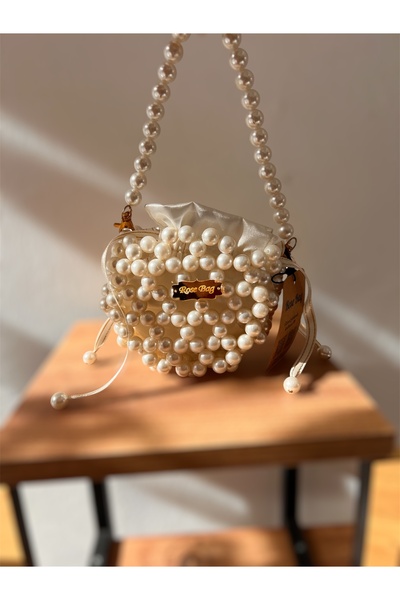 Rose İnci boncuk çanta. Davet,düğün,özel günlerde kullanılabilir