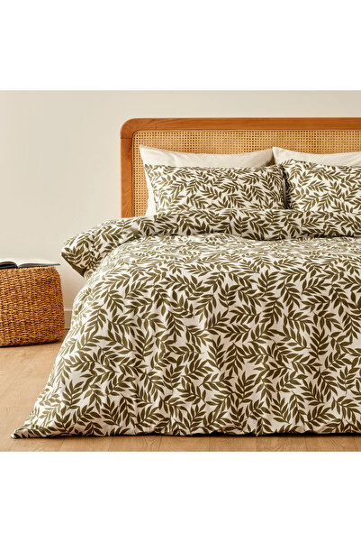 Bella Maison طقم غطاء لحاف مزدوج من القطن بنسبة 100% من بيليندا باللون الأخضر...