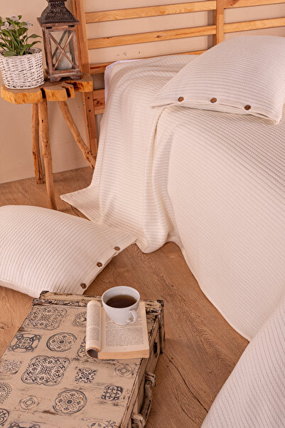Cottonest Single Knit Pique Bed Spread with Pillow