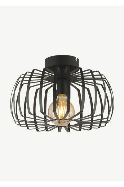 Bella Maison Etoile Metal Plafonyer Avize Siyah (30x70 cm)