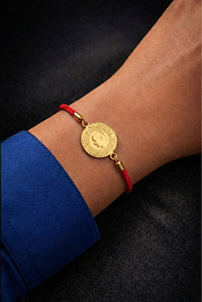 Crc Bijuteri سوار نسائي ذهبي اللون على شكل أرباع