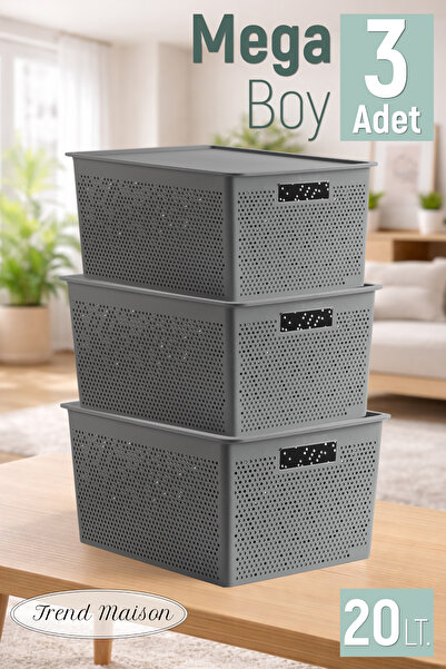 Trend Maison Multi-Purpose Organizer 20 L. Storage Box with Plastic Lid