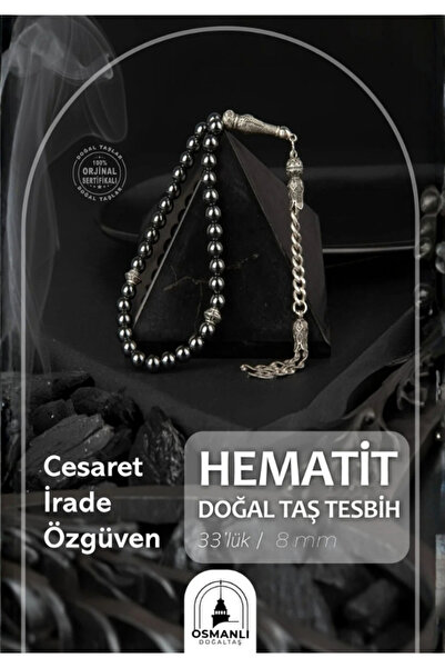 OSMANLI DOĞAL TAŞ Hematit Doğal Taş 8mm Tesbih