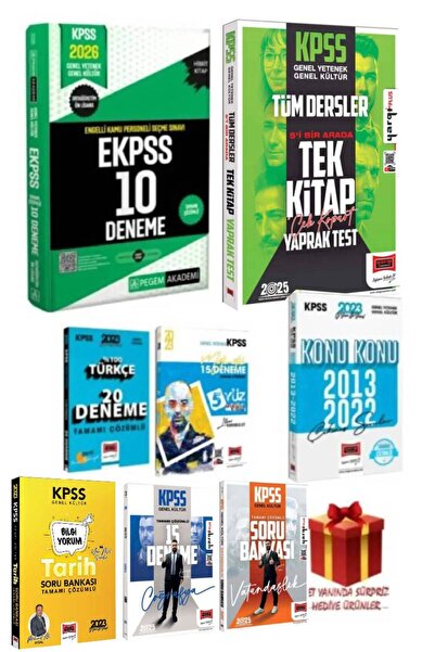 Pegem Akademi Yayıncılık 2026 Pegem EKPSS 10 Deneme+Yargı Çıkması Muhtemel So...