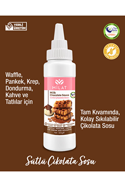 Milat Sütlü Tatlı Sos (Glutensiz) 300 g - Waffle & Krep & Pankek & Tatlı & Do...