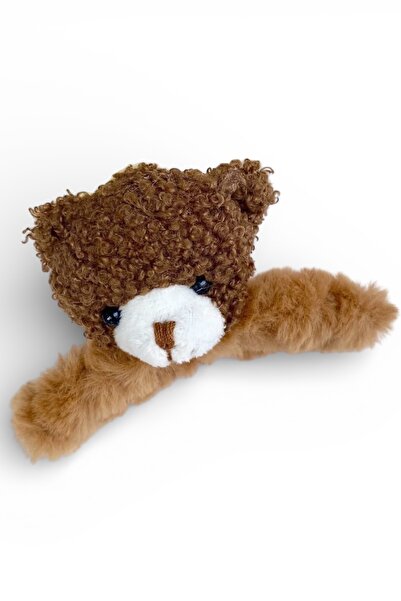 SHEKER HOME مشبك ربط من القطيفة من تيدي - بني داكن