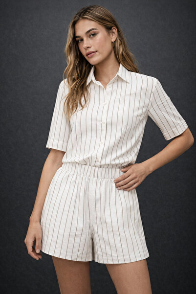 HAKKE Σετ λινό πουκάμισο και σορτς