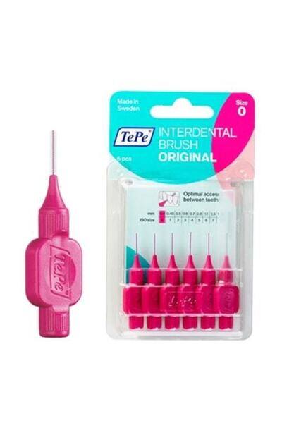 TePe İNTERDENTAL BRUSH ARAYÜZ FIRÇASI 0.4 MM NO:0 6 LI PEMBE