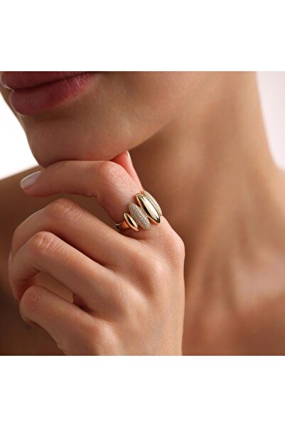 Sembol Gold Dribblet Altın Yüzük